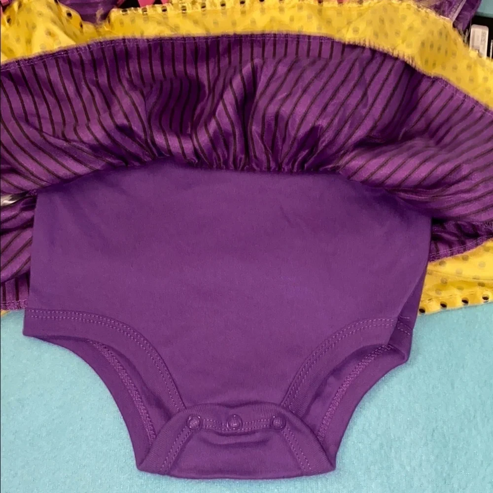 SPIRIT Mad Hatter halloween costume purple yellow pink blue NEW size 6-12 months